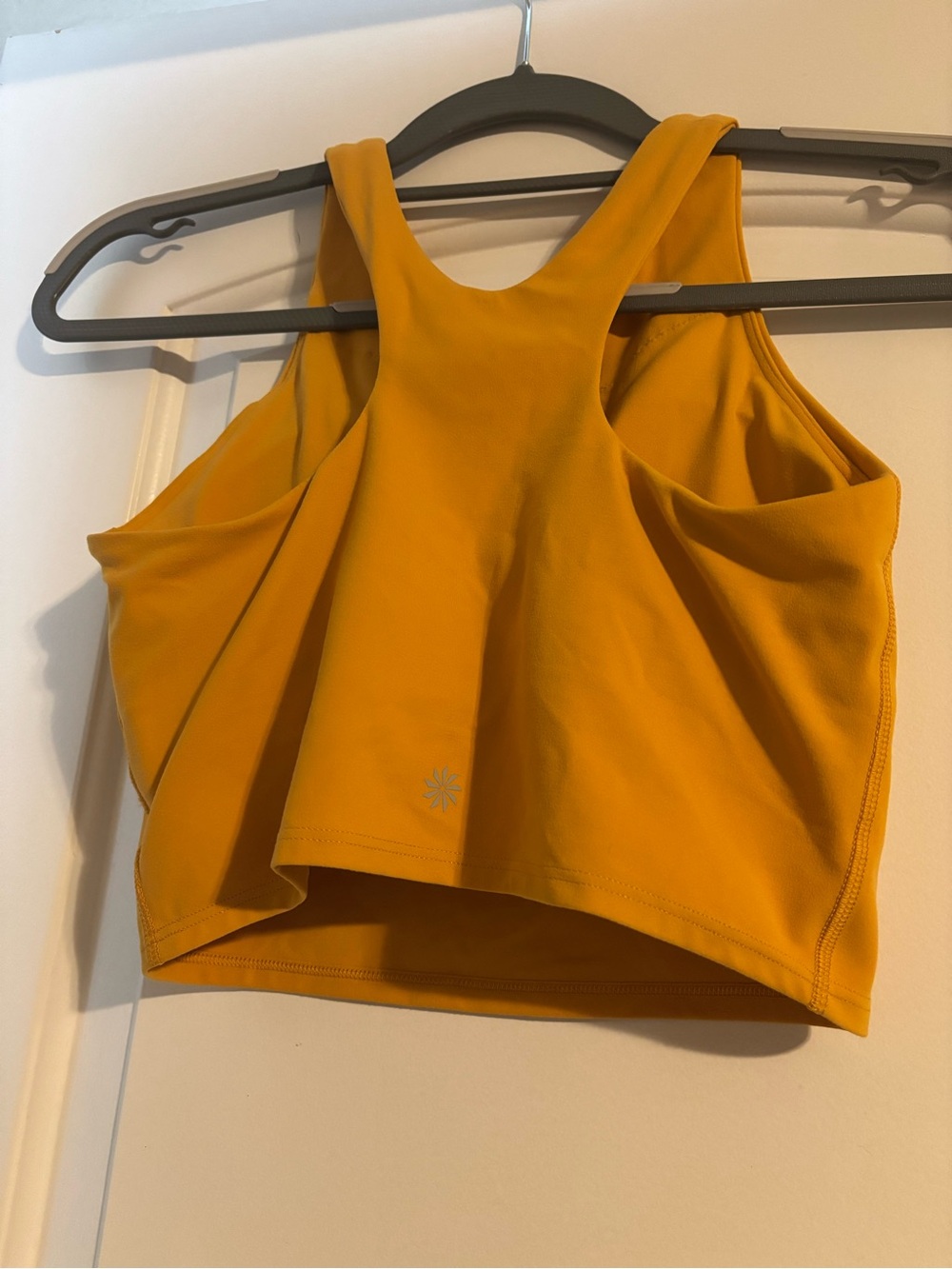Athleta Mustard Yellow High Neck Crop Tank Top - Picture 2 of 2